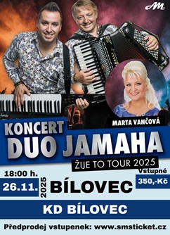 Koncert DUO JAMAHA Bílovec - hosť Marta Vančová - ventip.cz